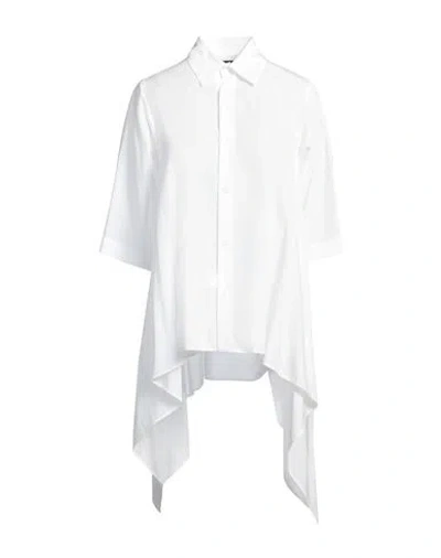 Yohji Yamamoto Collection Woman Shirt White Size 2 Cellulose, Cotton