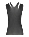 Yohji Yamamoto Collection Woman Top Black Size 2 Nylon, Polyester, Polyurethane