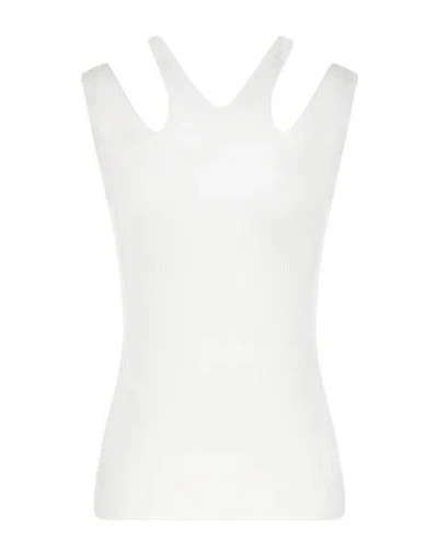 Yohji Yamamoto Collection Woman Top White Size 2 Nylon, Polyester, Polyurethane
