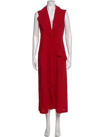 Pre-owned Yohji Yamamoto Collections Long Dress In Red