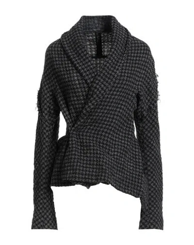 Yohji Yamamoto Collections Woman Jacket Grey Size 3 Wool, Nylon In Gray