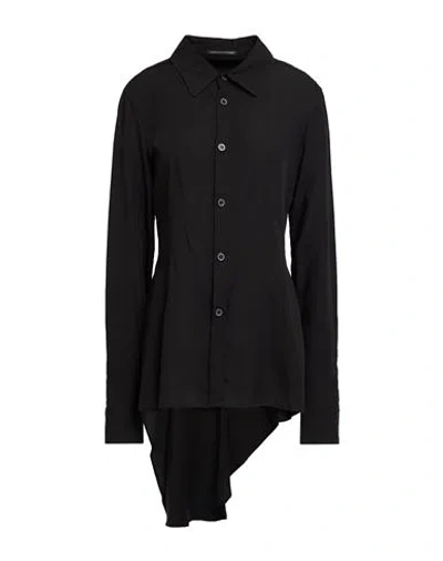 Yohji Yamamoto Collections Woman Shirt Black Size 3 Cellulose