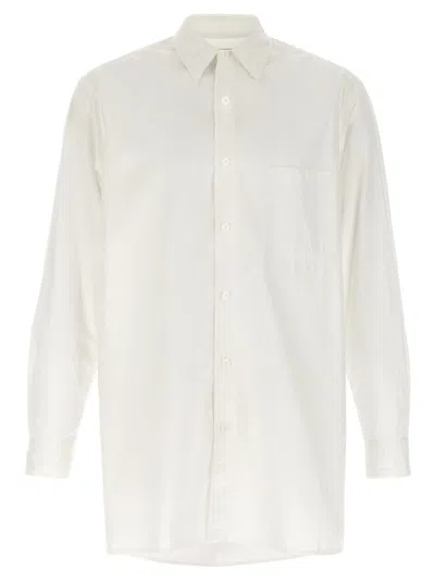 Yohji Yamamoto Comfort Fit Cotton Poplin Shirt In White