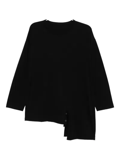 Yohji Yamamoto Cotton 2-way T-shirt In Black