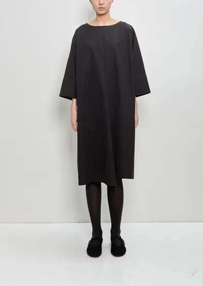 Yohji Yamamoto Cotton Big Silhouette Dress In Black