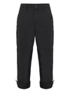 Yohji Yamamoto Black Printed Trousers In Black