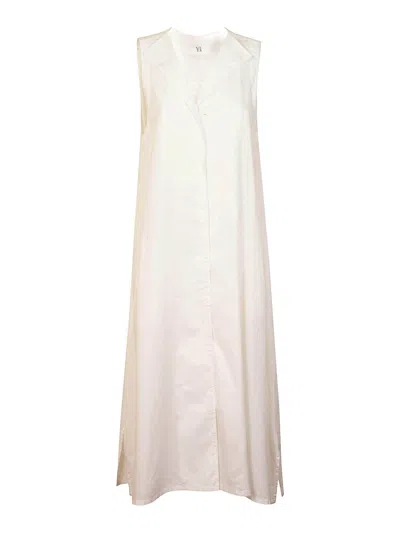 Yohji Yamamoto Cotton Dress In White