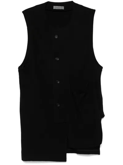Yohji Yamamoto Cotton Gilet In Black