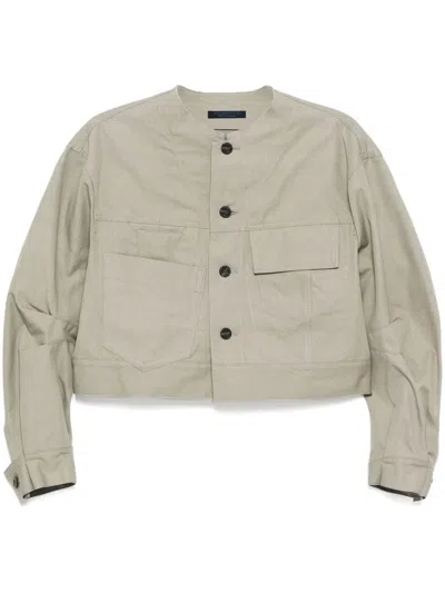 Yohji Yamamoto Jacke Aus Baumwolle In Nude