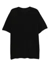 Yohji Yamamoto Cotton Jersey T-shirt In Black