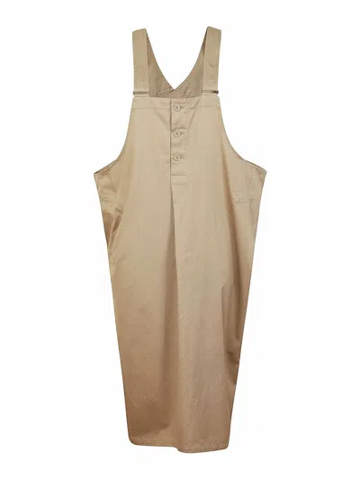 Yohji Yamamoto Cotton Jumpsuit In Beige