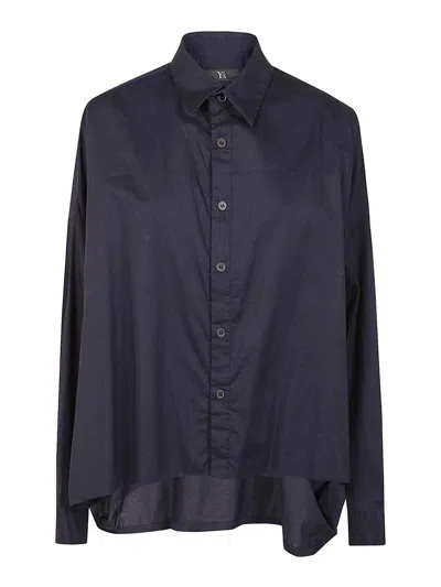 Yohji Yamamoto Cotton Shirt In Dark Blue