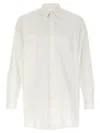 Yohji Yamamoto Cotton Shirt With Button-down Collar And Front Pocket In White