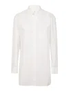 Yohji Yamamoto Relaxed Cotton Shirt With Button-down Front In White