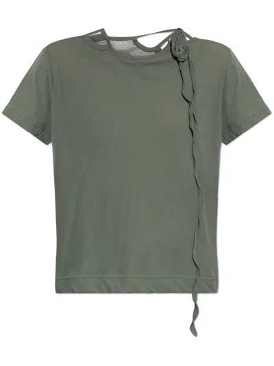 Yohji Yamamoto Cotton T-shirt In Green