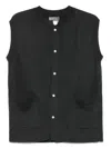 Yohji Yamamoto Cotton Vest In Grey