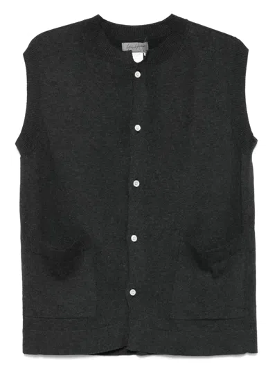 Yohji Yamamoto Cotton Vest In Grey