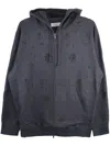 Yohji Yamamoto Cotton Zip-up Hoodie In Schwarz
