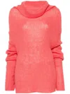 Yohji Yamamoto Cowl-neck Sweater In Pink