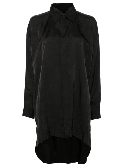 Yohji Yamamoto Crease-effect Shirt In Black