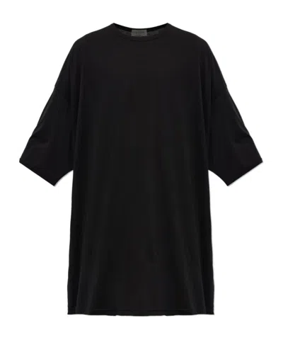 Yohji Yamamoto Crew Neck Short-sleeved T-shirt In Black