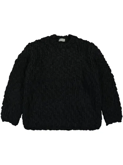 Yohji Yamamoto Crew-neck Sweater In Black
