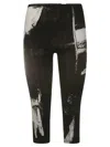 Yohji Yamamoto Black Printed Leggings In Black