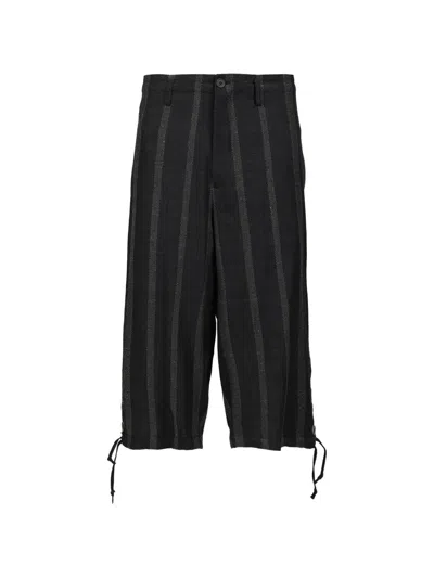 Yohji Yamamoto Cropped Trousers In Black