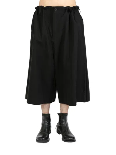 Yohji Yamamoto Cropped Trousers In Black