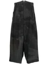 YOHJI YAMAMOTO CROPPED WIDE-LEG TROUSERS