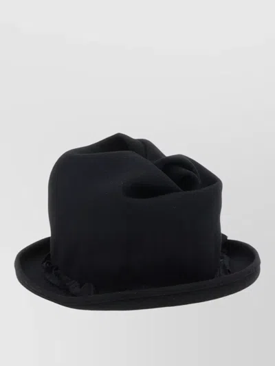 Yohji Yamamoto Crown Hat Fitted Silhouette Ruffled Detail In Multi