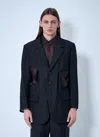 Yohji Yamamoto Men Cut-off Single-breasted Blazer In Black
