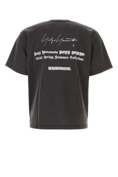 Yohji Yamamoto Dark Grey Cotton  X Neighborhood T-shirt In Black