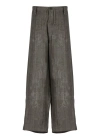 YOHJI YAMAMOTO DARK GREYPOUR HOMME LINEN TROUSERS