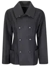 Yohji Yamamoto Double-breasted Coat In Black