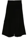 Yohji Yamamoto De Chine Backside Draped Trousers In Black