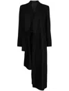Yohji Yamamoto Asymmetric Oversized Coat In Black