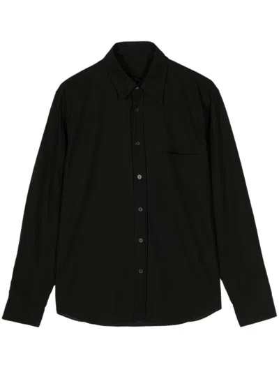 Yohji Yamamoto Detachable-collar Cotton Shirt In Black