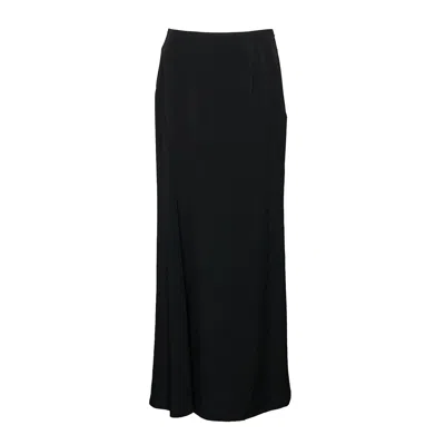Yohji Yamamoto Diagonal Cutting Long Skirt In Black