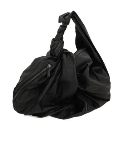 Yohji Yamamoto Discord  Draped Braided Tote Bag In Black