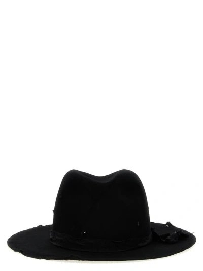 Yohji Yamamoto Distressed Bucket Hat In Black