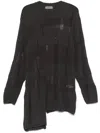 Yohji Yamamoto Gray 5g Randome Damage Processed Sweater In Grey