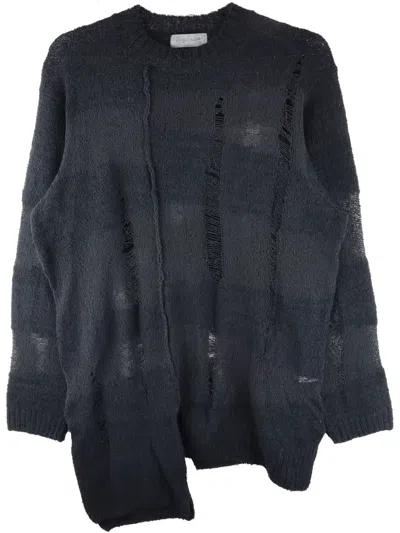 Yohji Yamamoto Distressed Sweater In Black