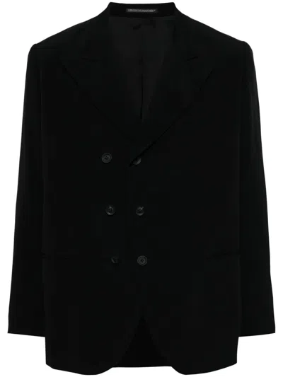 Yohji Yamamoto Double-breasted Blazer In Black