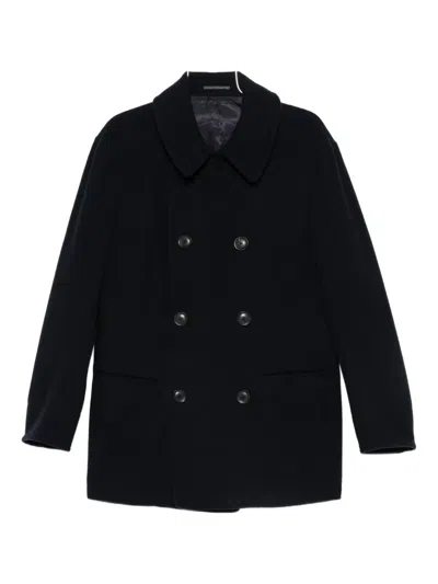 Yohji Yamamoto Double-breasted Coat In Black