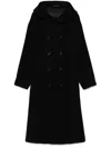 Yohji Yamamoto M-w Front Hooded Coat In Black