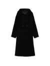 Yohji Yamamoto M-w Front Hooded Coat In Black
