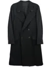 Yohji Yamamoto Double-breasted Wool Coat In Black