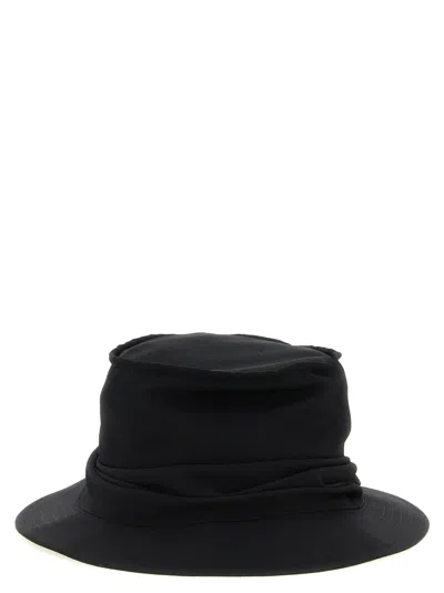 Yohji Yamamoto Drape Hat Foldable Soft Structure Wide Brim In Metallic