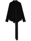 Yohji Yamamoto Drape-panel Shirt In Black